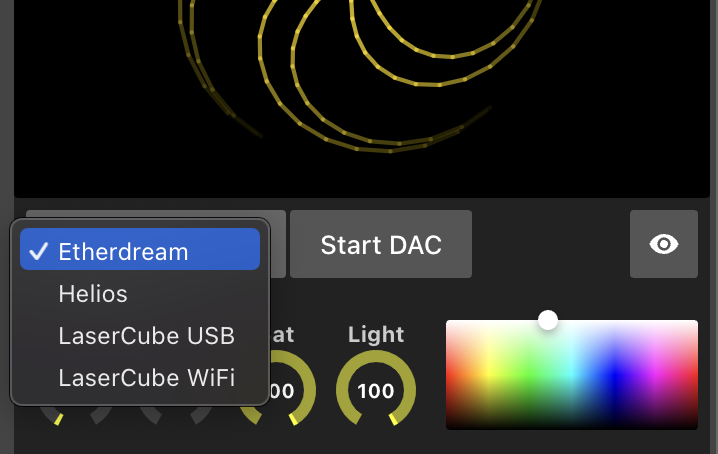 Ether Dream Laser DAC with Modulaser software - Modulaser